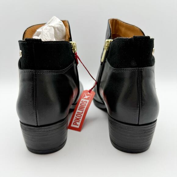 Pikolinos Womens Daroca Ankle Booties EU 39 US 8.5 Black Leather NIB - Picture 10 of 13